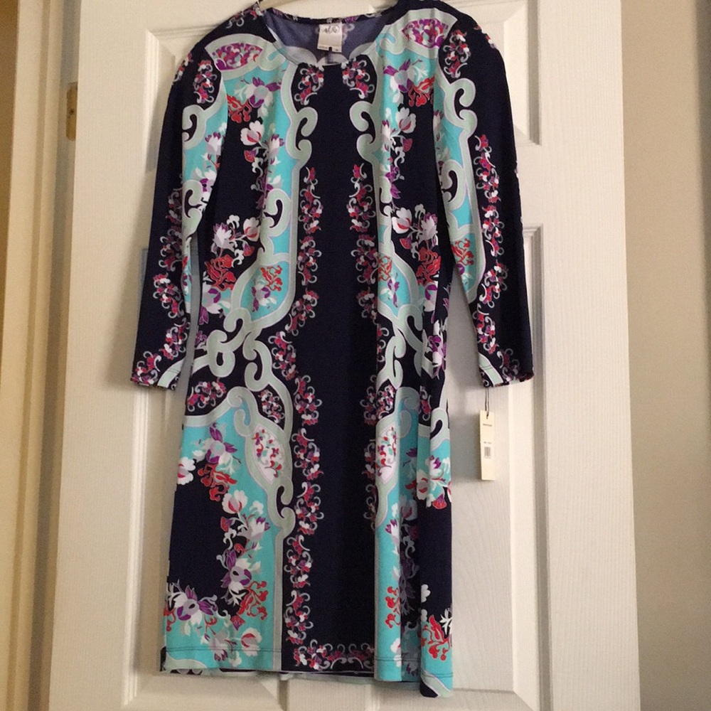AlI Ro Printed Shift Dress